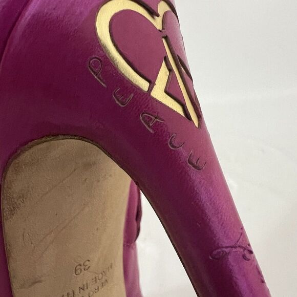 Jerome C Rousseau Womens Size 39 US 9 Pink Open Toe Love & Passion Bootie Rare - Picture 11 of 12